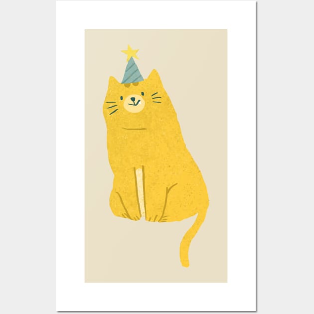 Cute Party Cat Wall Art by My_Store